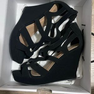 Top Moda Black wedges